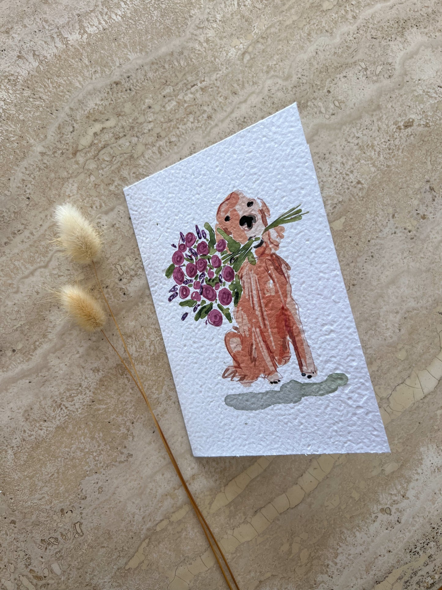 DOGS WITH FLOWERS PLANTABLE GREETING CARDS