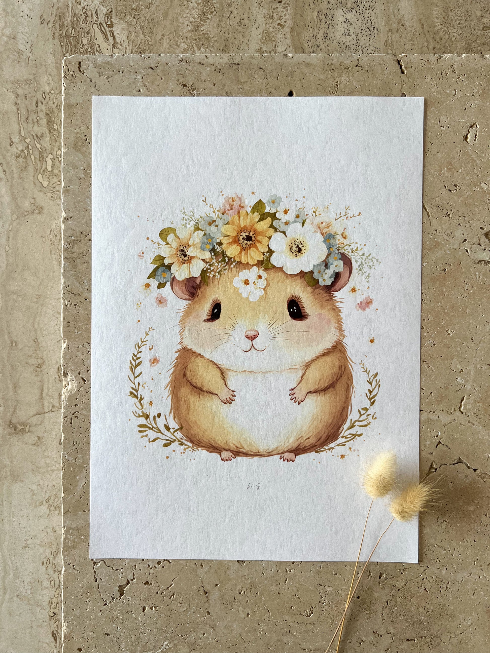 HAMSTER PASTEL ANIMAL NURSERY PRINT COLLECTION