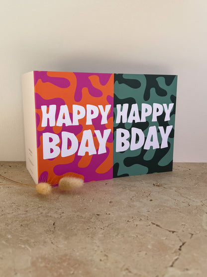 HAPPY BDAY PREMIUM GREETING CARD | GROOVY BIRTHDAY CARD