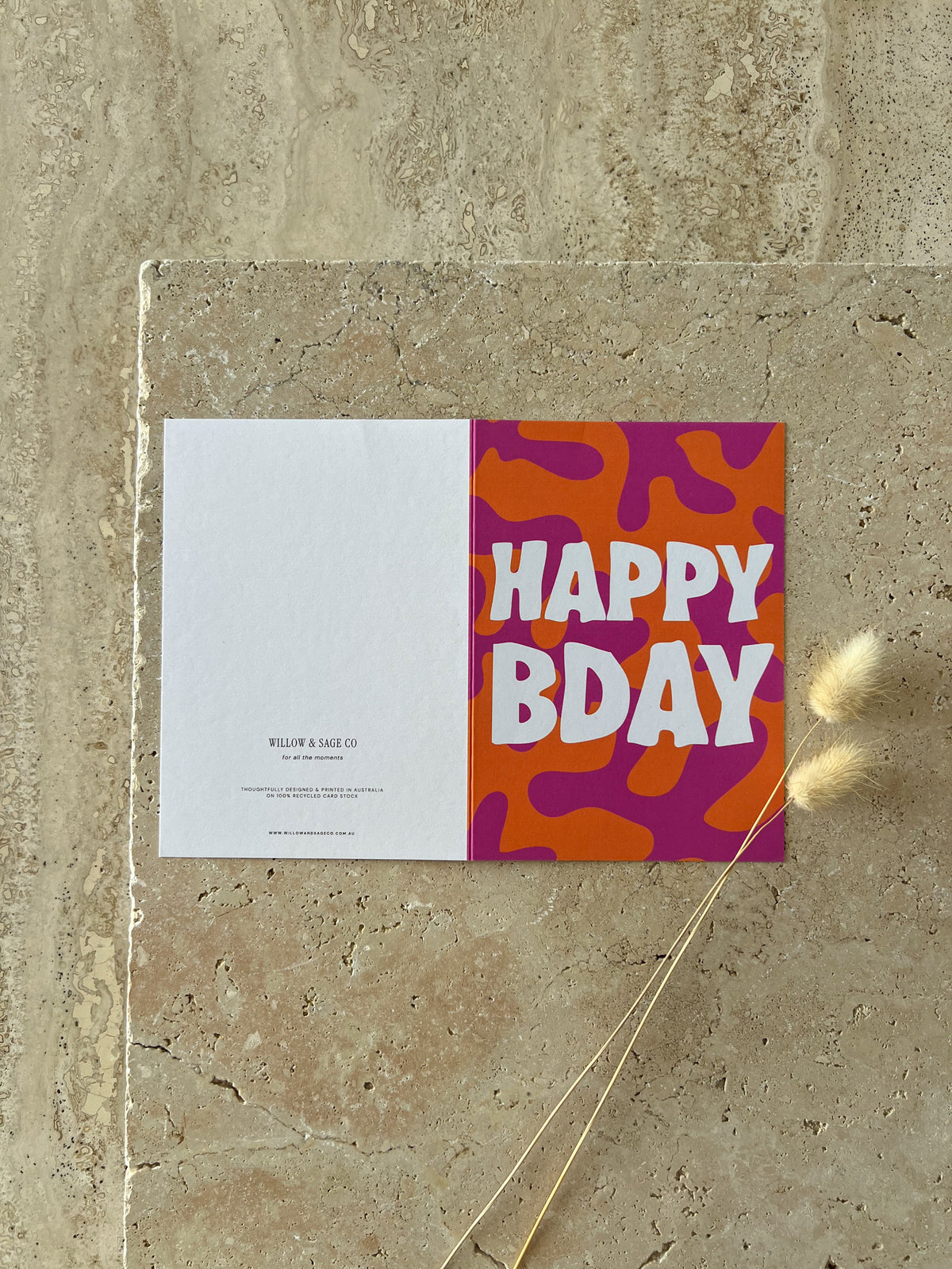 HAPPY BDAY PREMIUM GREETING CARD | GROOVY BIRTHDAY CARD