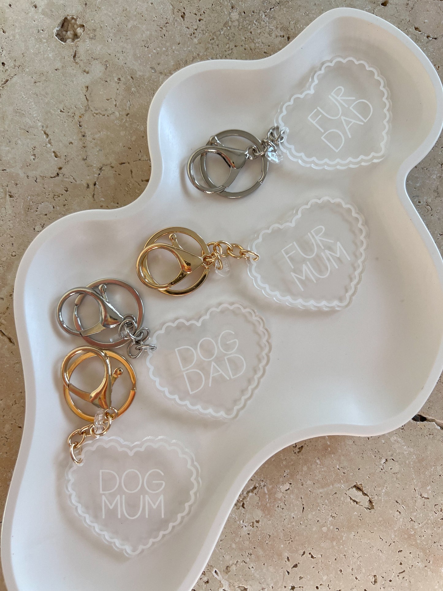 HEART SCALLOP KEYCHAINS BY WILLOW & SAGE CO