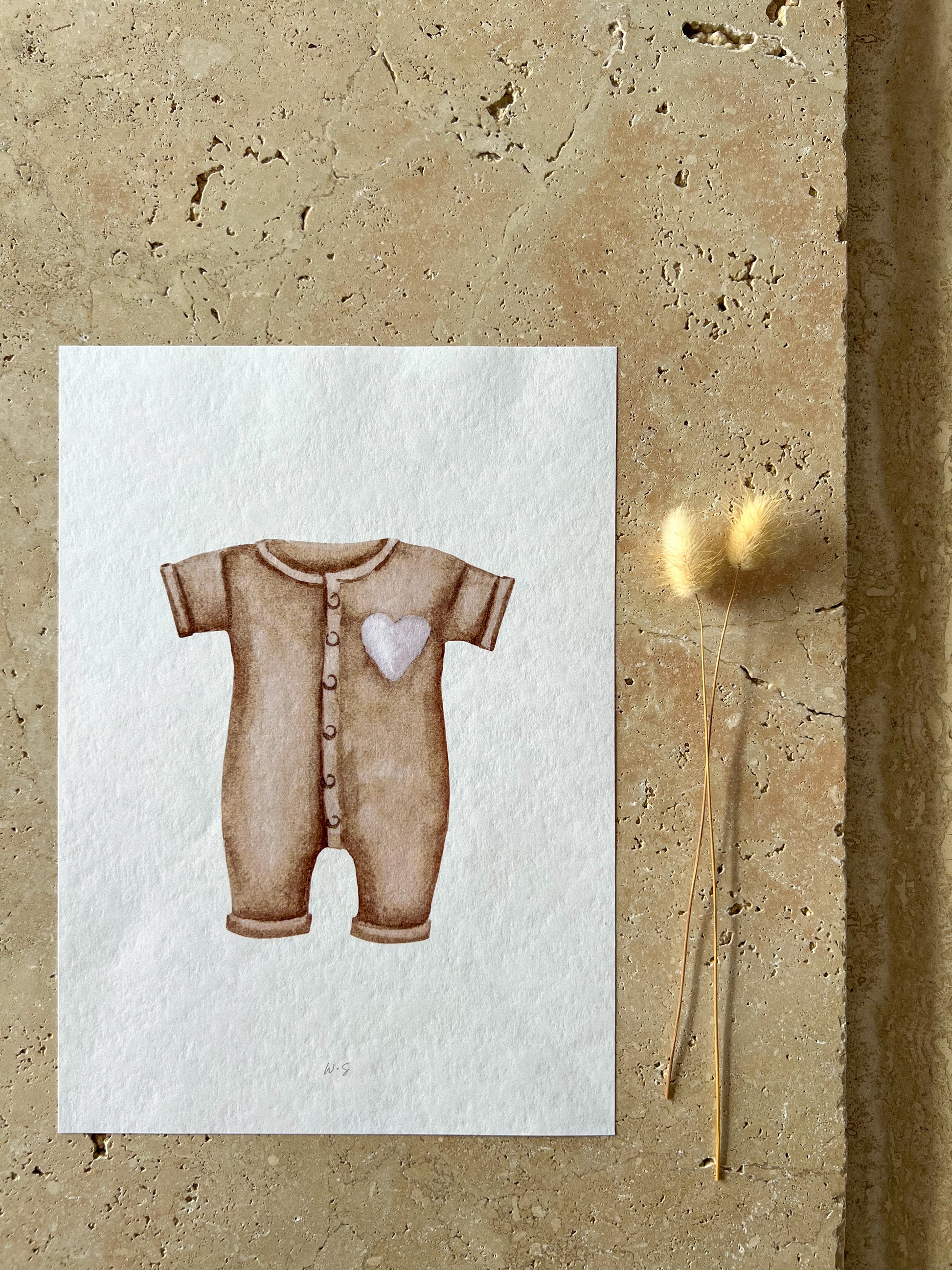 HEART ONSIE NEUTRAL NURSERY PRINT COLLECTION BY WILLOW AND SAGE CO