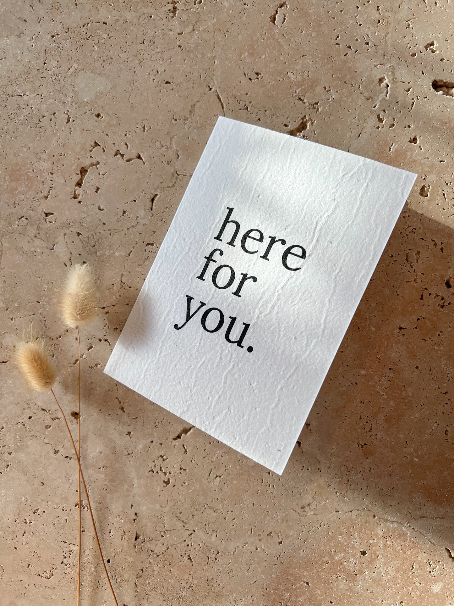 HERE FOR YOU PLANTABLE GREETING CARD