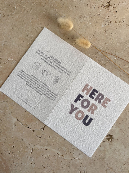 HERE FOR YOU PLANTABLE GREETING CARD BY WILLOW AND SAGE CO