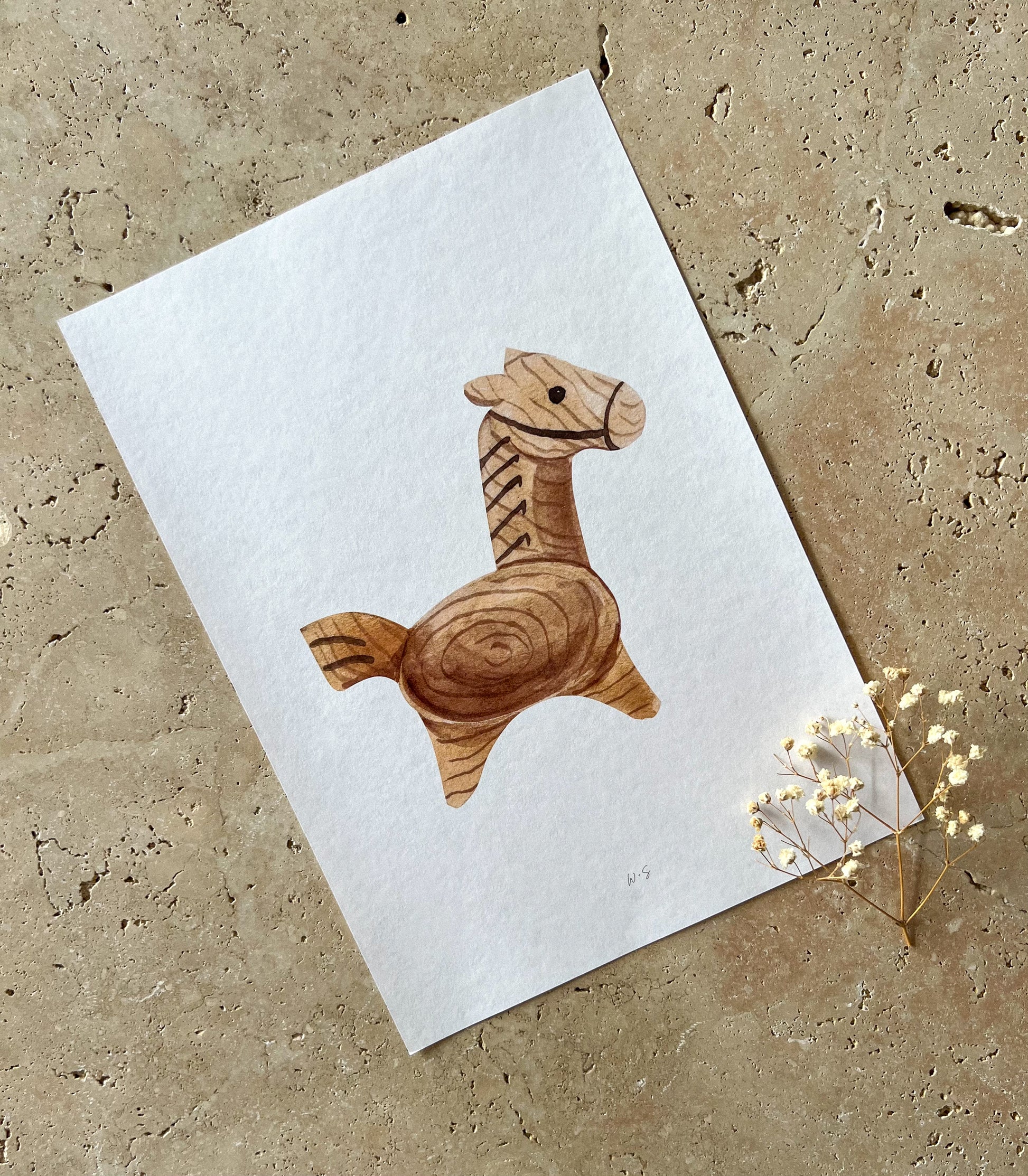 HORSE WOODEN ANIMAL TOY PRINT COLLECTION BY WILLOW AND SAGE CO