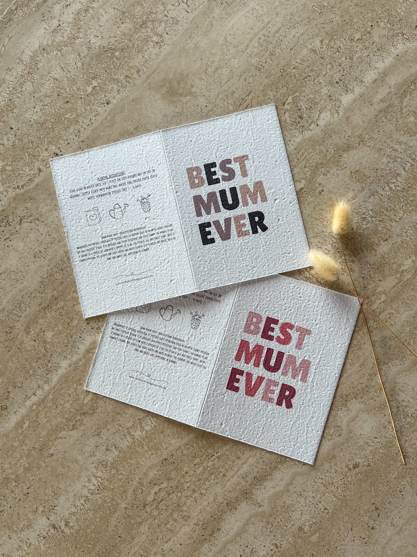 "BEST MUM EVER" PLANTABLE GREETING CARD | ECO FRIENDLY GIFTS FOR MUM