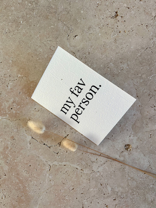 MY FAV PERSON PLANTABLE GREETING CARD