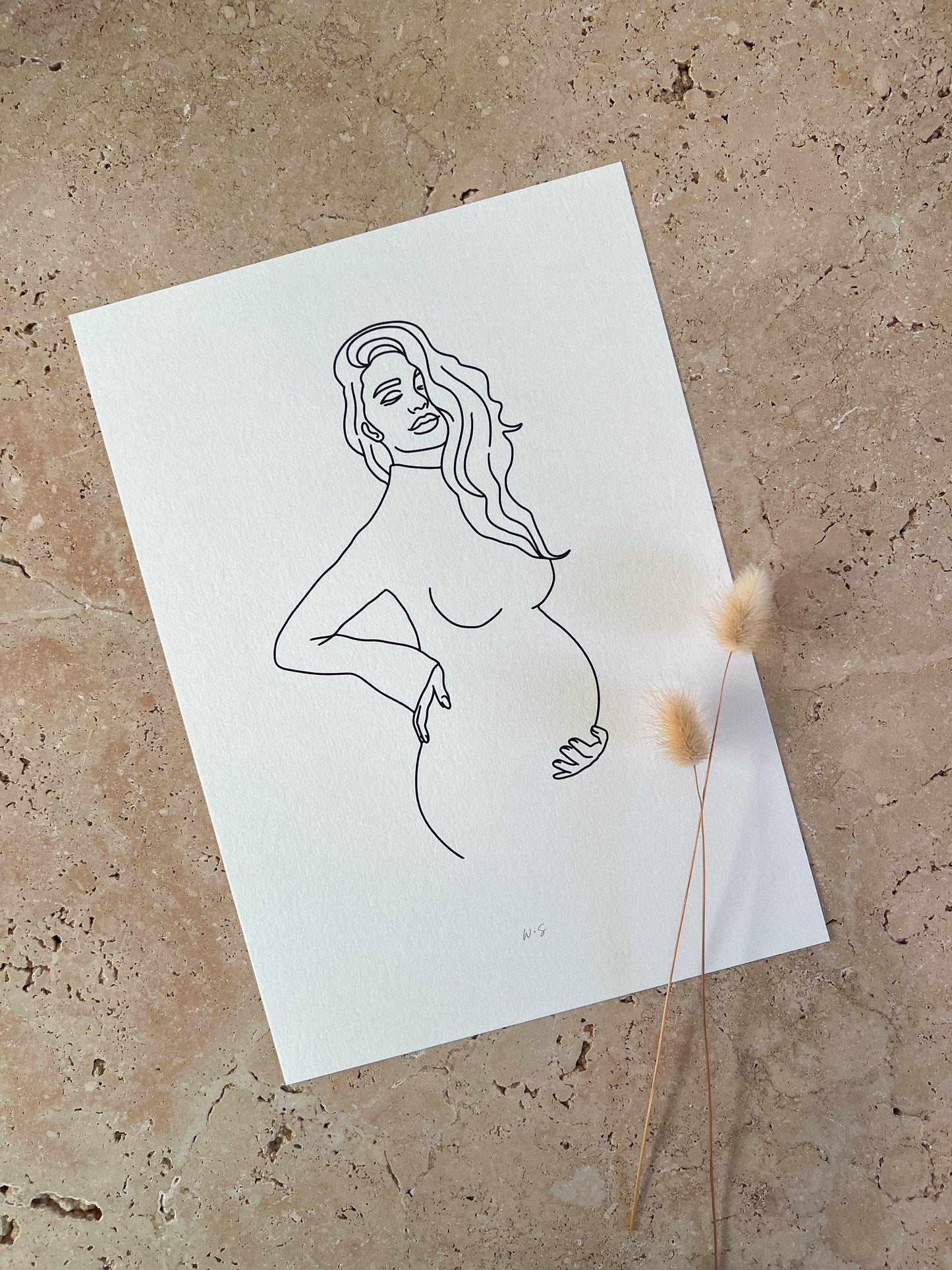 PREGNANCY LINE ART PRINT COLLECTION