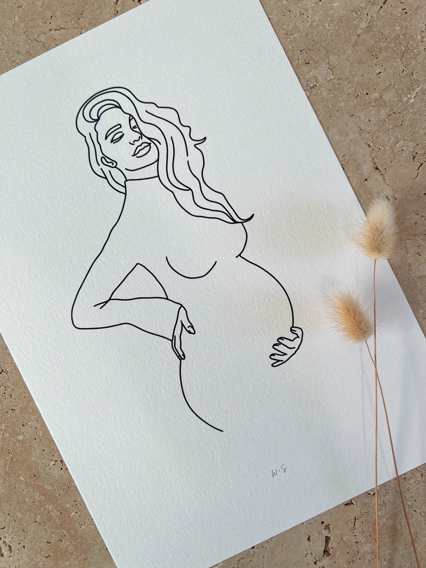 PREGNANCY LINE ART PRINT COLLECTION