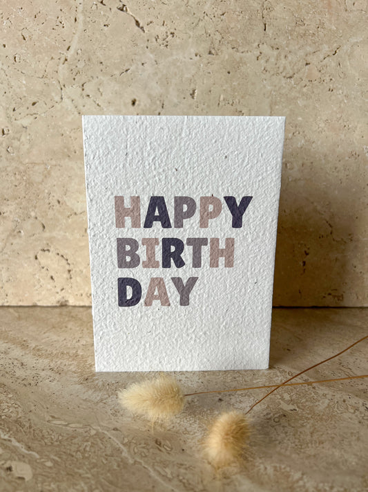 HAPPY BIRTHDAY PLANTABLE GREETING CARD
