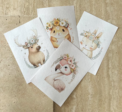 PASTEL ANIMAL NURSERY PRINT COLLECTION