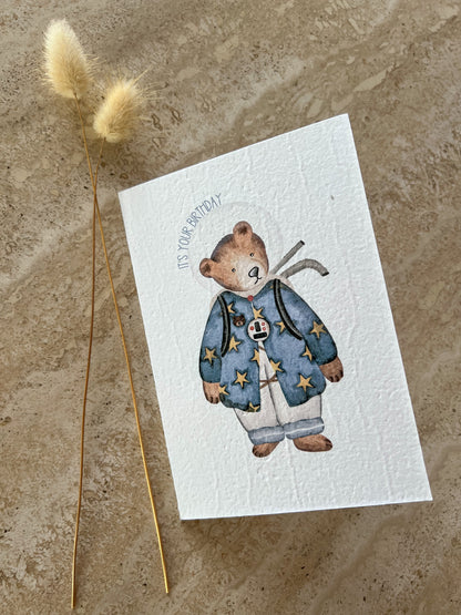 SPACE BEARS PLANTABLE GREETING CARDS | BEAR BIRTHDAY CARDS | BOY BIRTHDAY GIFT