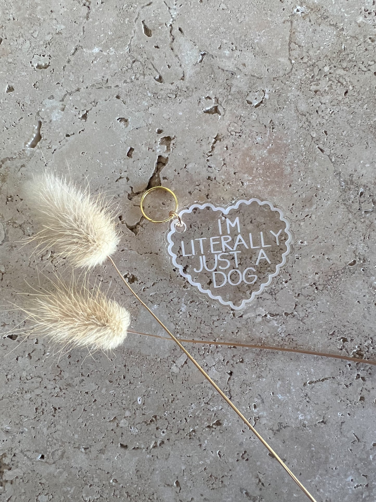 SCALLOP HEART DOG TAG ~ ACCESSORY CHARM