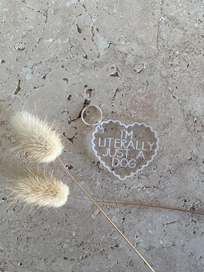 SCALLOP HEART DOG TAG ~ ACCESSORY CHARM