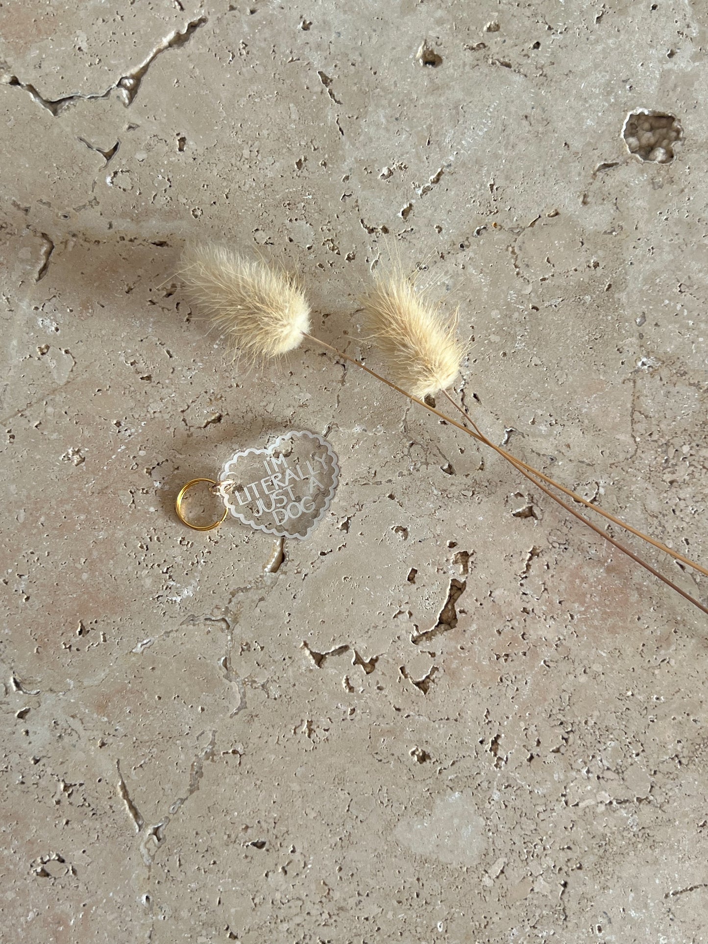 SCALLOP HEART DOG TAG ~ PET TAG ~ ACCESSORY CHARM