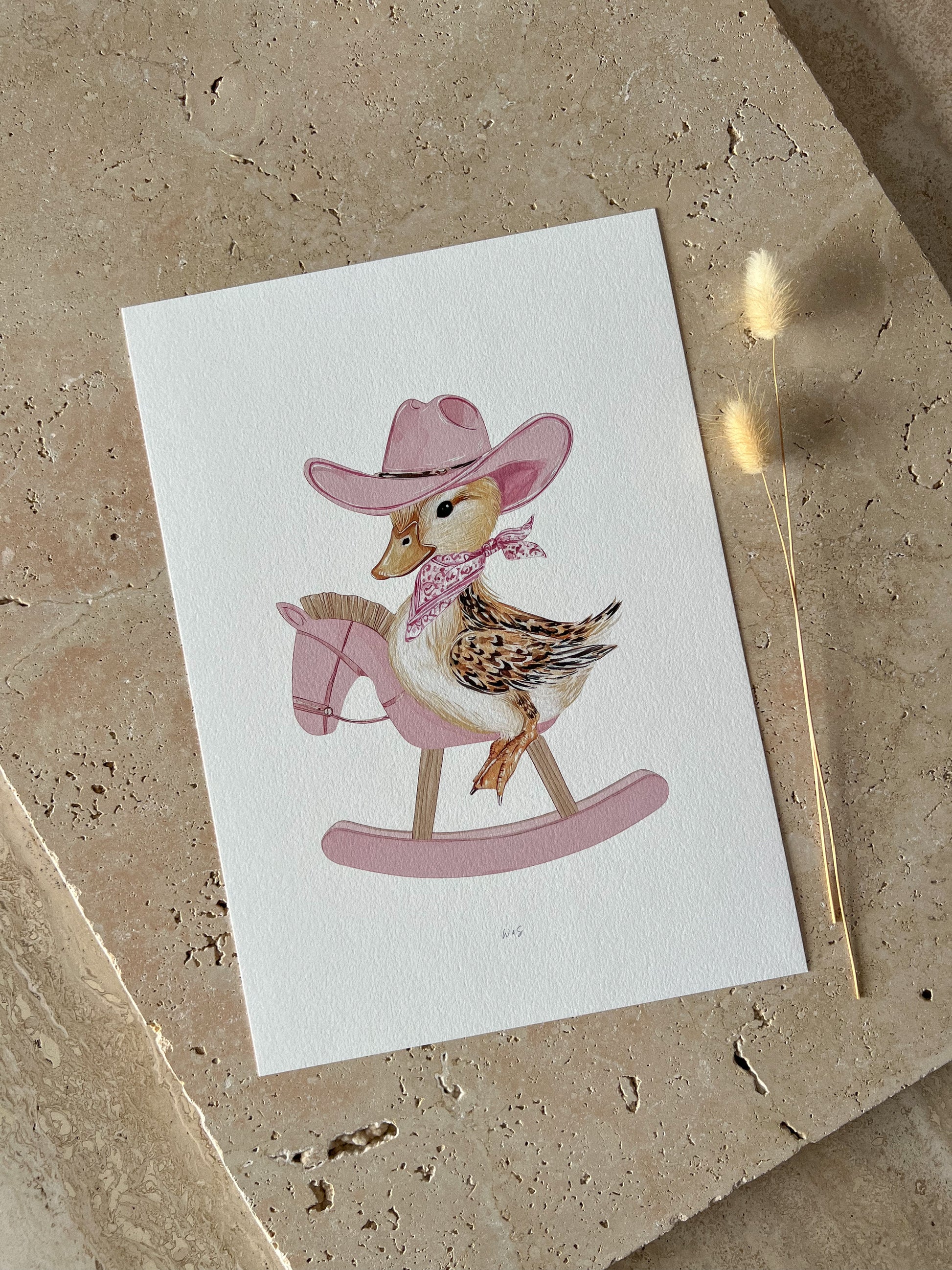 LITTLE YELLOW DUCK BLUSH RODEO PRINT COLLECTION BY WILLOW AND SAGE CO