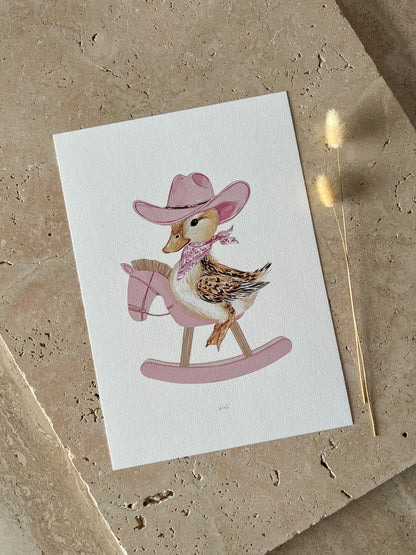 LITTLE YELLOW DUCK BLUSH RODEO PRINT COLLECTION BY WILLOW AND SAGE CO