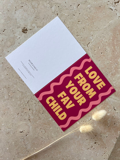 LOVE FROM YOUR FAV CHILD PREMIUM GREETING CARDS