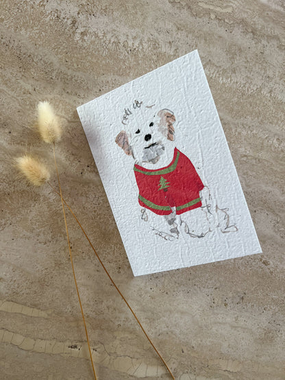 CHRISTMAS DOGS PLANTABLE GREETING CARDS