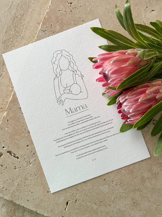MAMA BREASTFEEDING PRINT MOTHERS DAY BY WILLOW AND SAGE CO