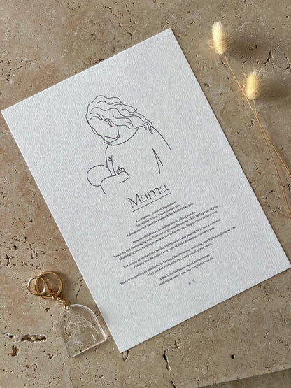 MAMA MOTHERS DAY PRINT KEYCHAIN BY WILLOW AND SAGE CO