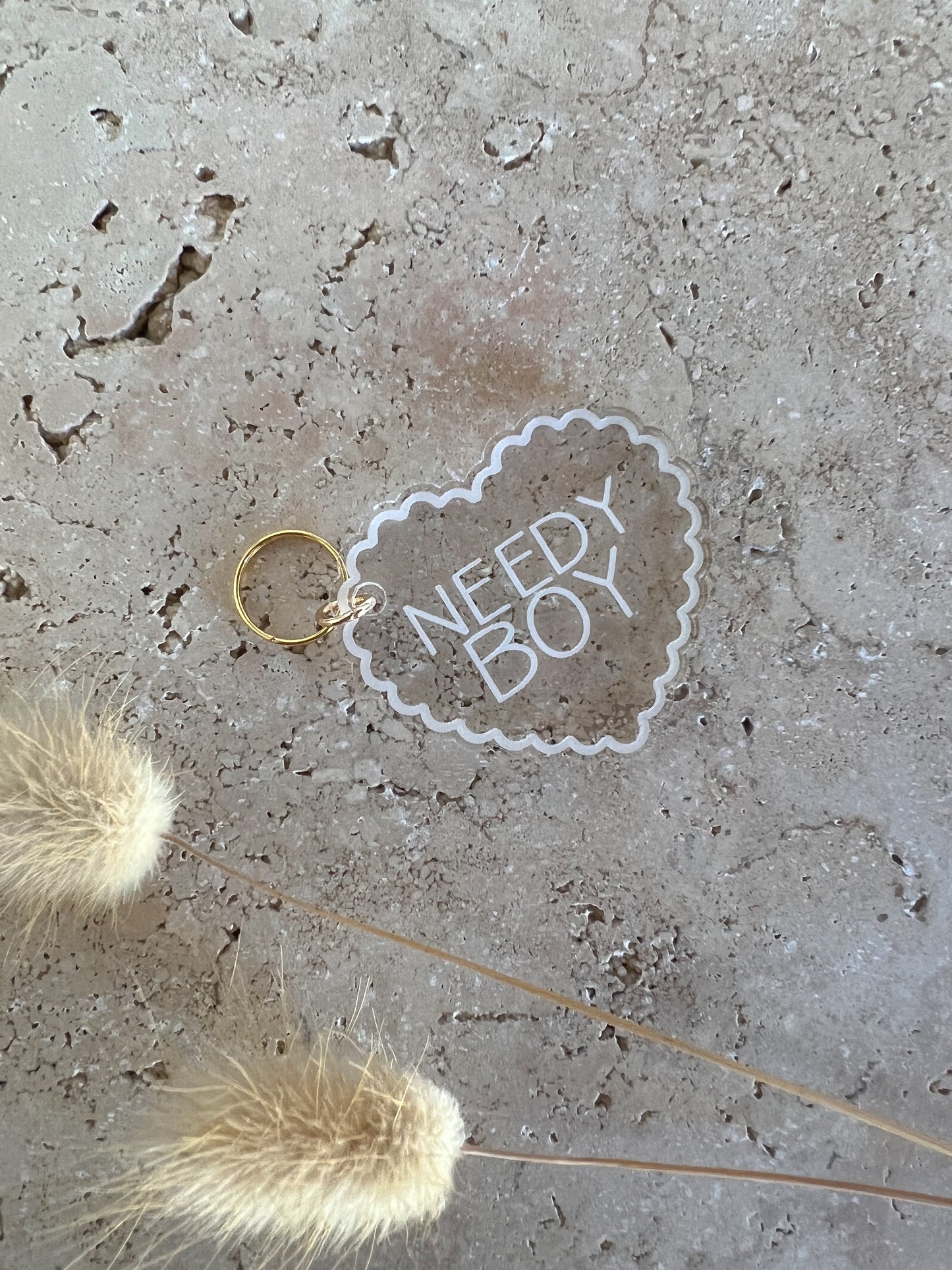 SCALLOP HEART DOG TAG ~ ACCESSORY CHARM