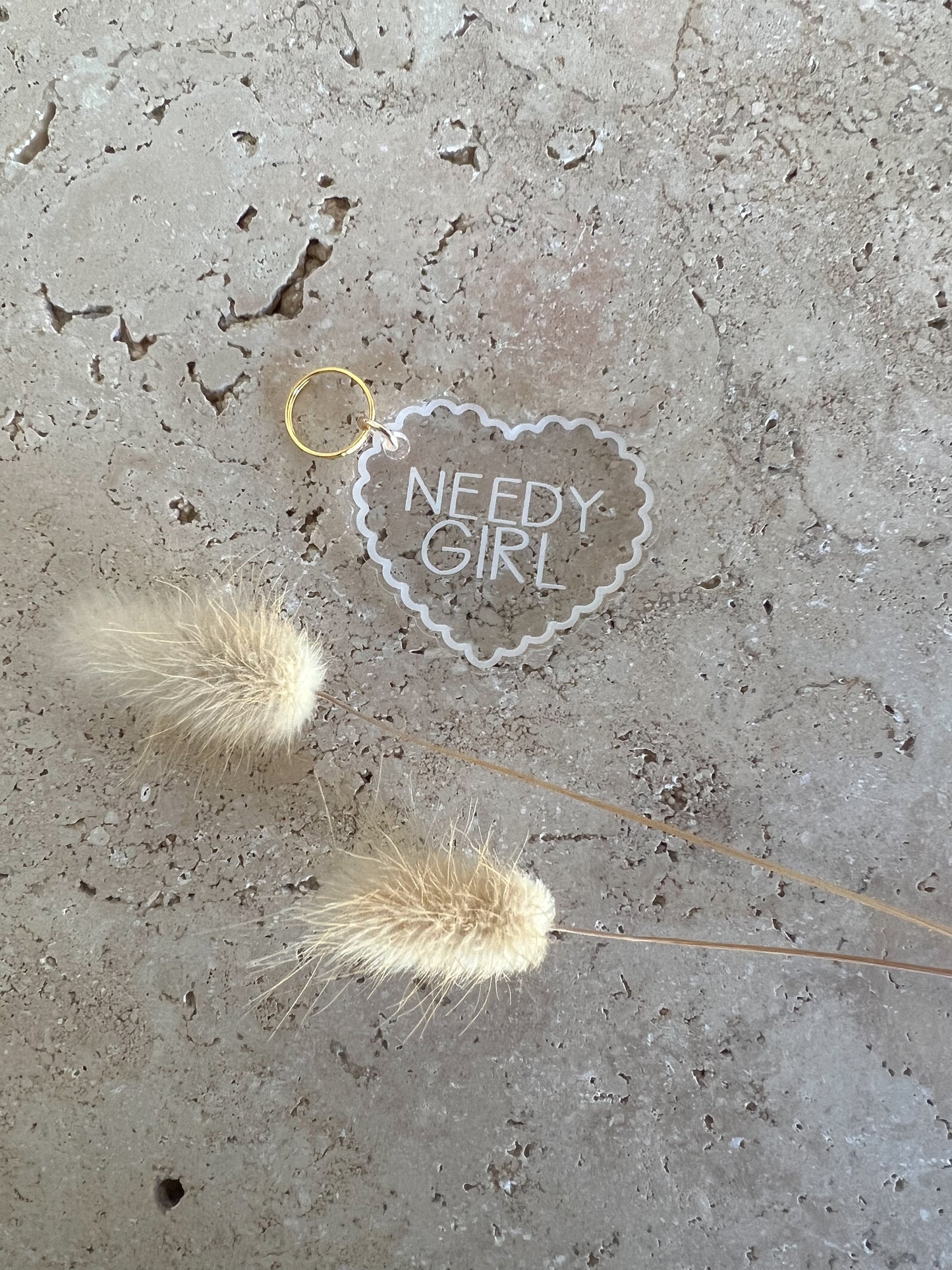 SCALLOP HEART DOG TAG ~ ACCESSORY CHARM