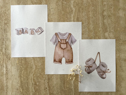 NEUTRAL NURSERY PRINT COLLECTION BY WILLOW AND SAGE CO