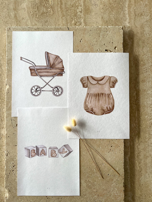 NEUTRAL NURSERY PRINT COLLECTION BY WILLOW AND SAGE CO