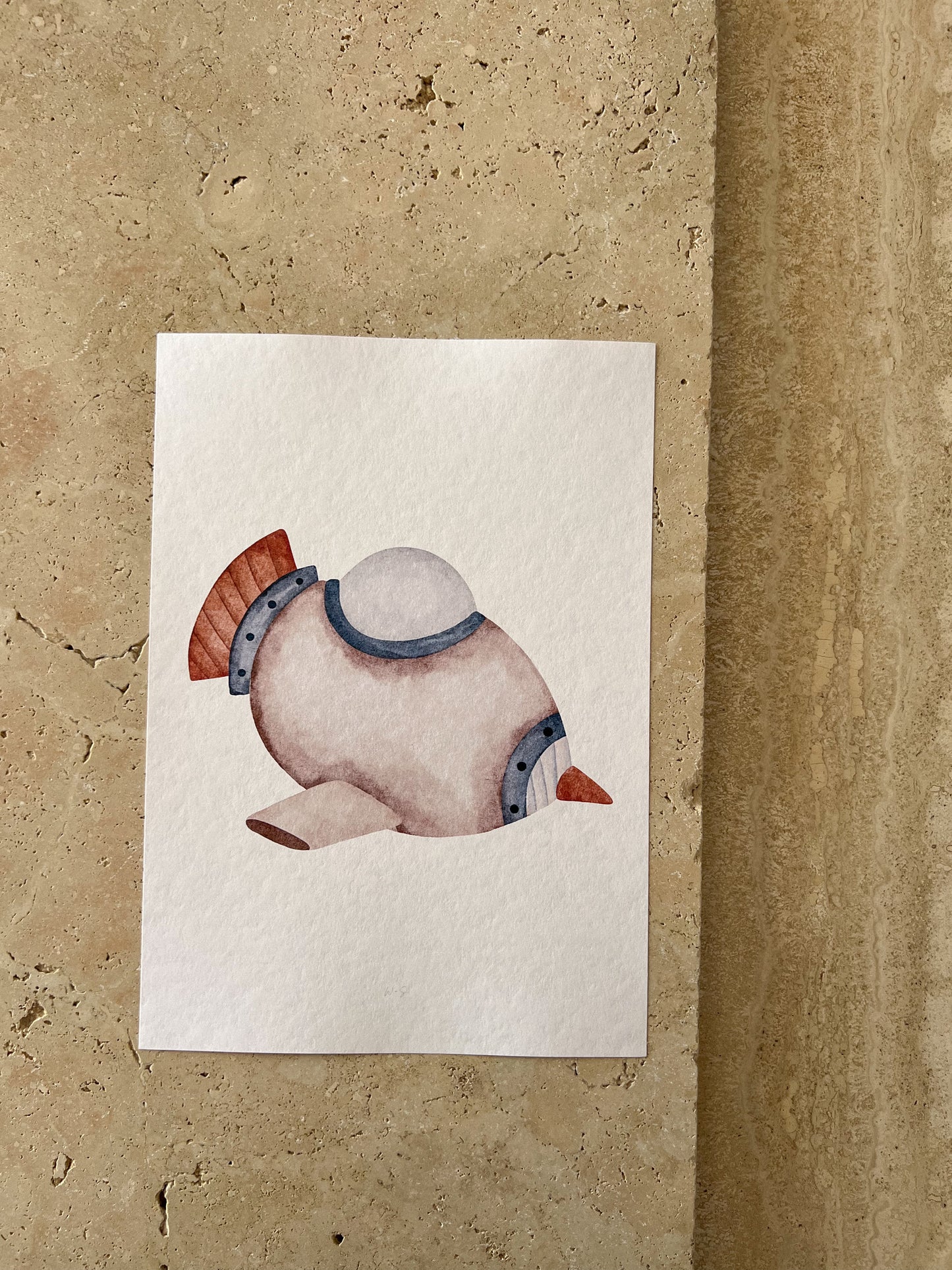 NEUTRAL ROCKET SPACE BEARS PRINT COLLECTION BY WILLOW AND SAGE CO