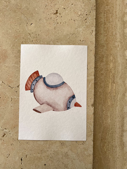 NEUTRAL ROCKET SPACE BEARS PRINT COLLECTION BY WILLOW AND SAGE CO