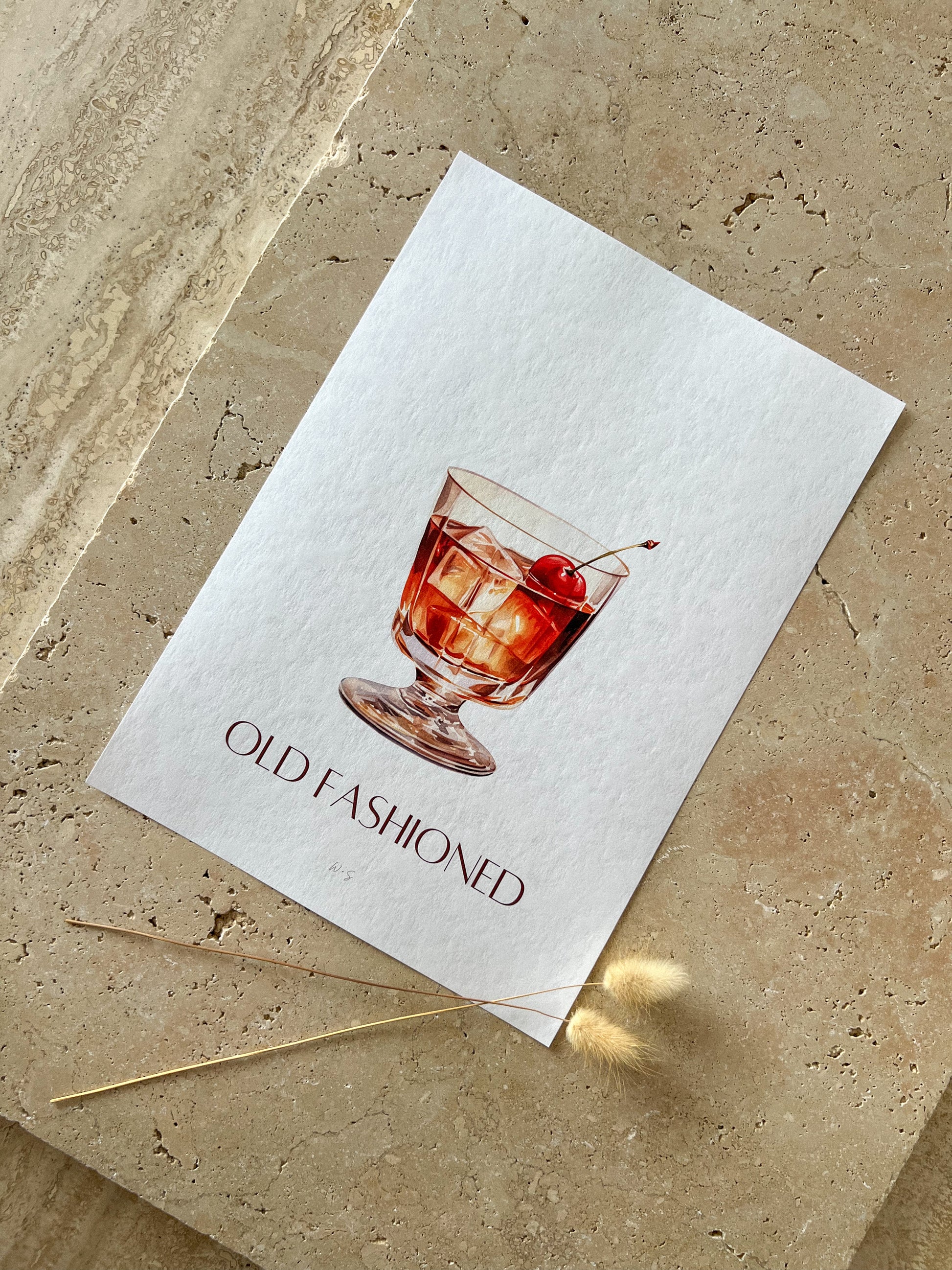 OLD FASHIONED COCKTAIL PRINT