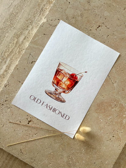 OLD FASHIONED COCKTAIL PRINT