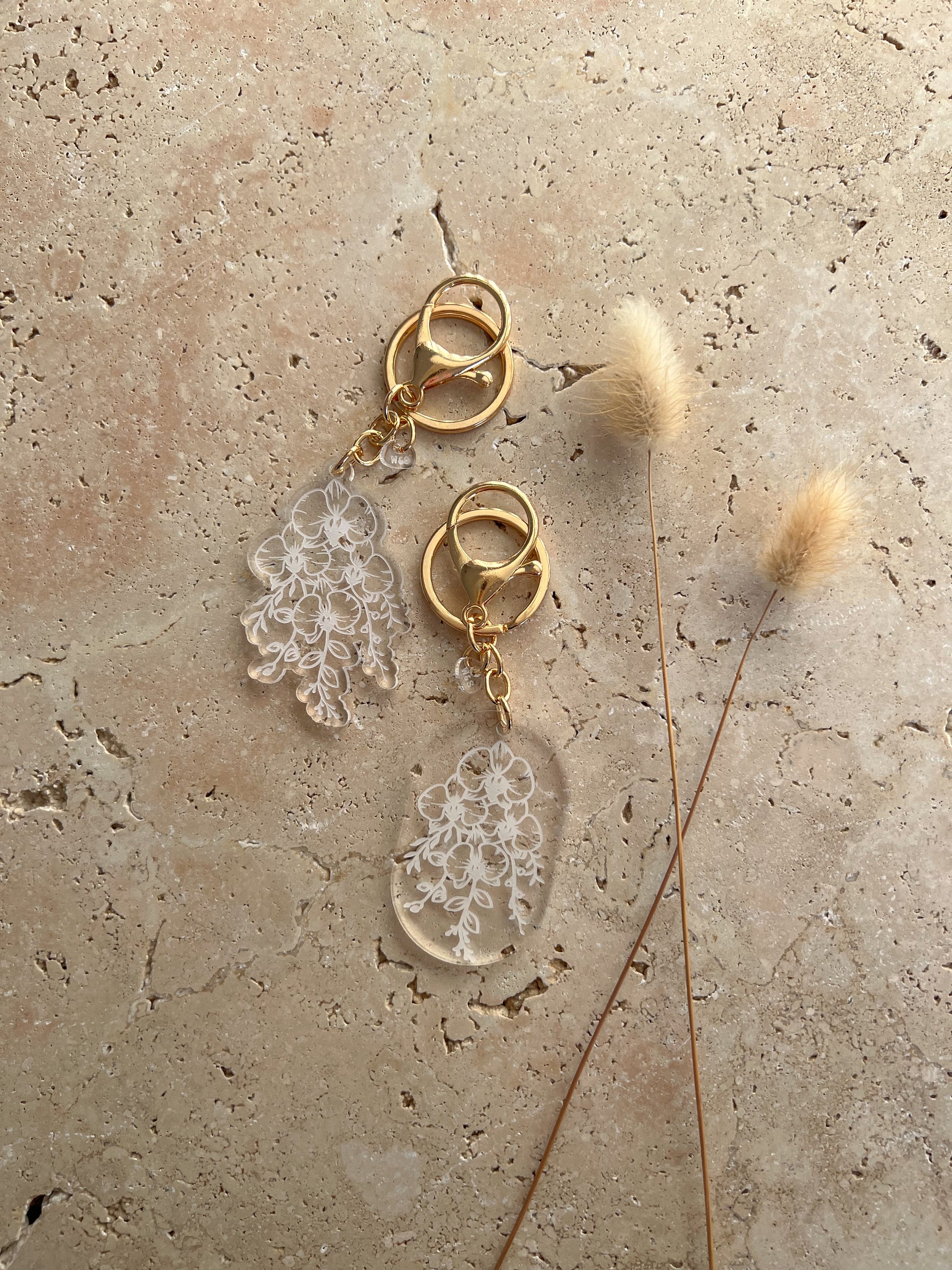 ORCHID KEYCHAIN BY WILLOW & SAGE CO