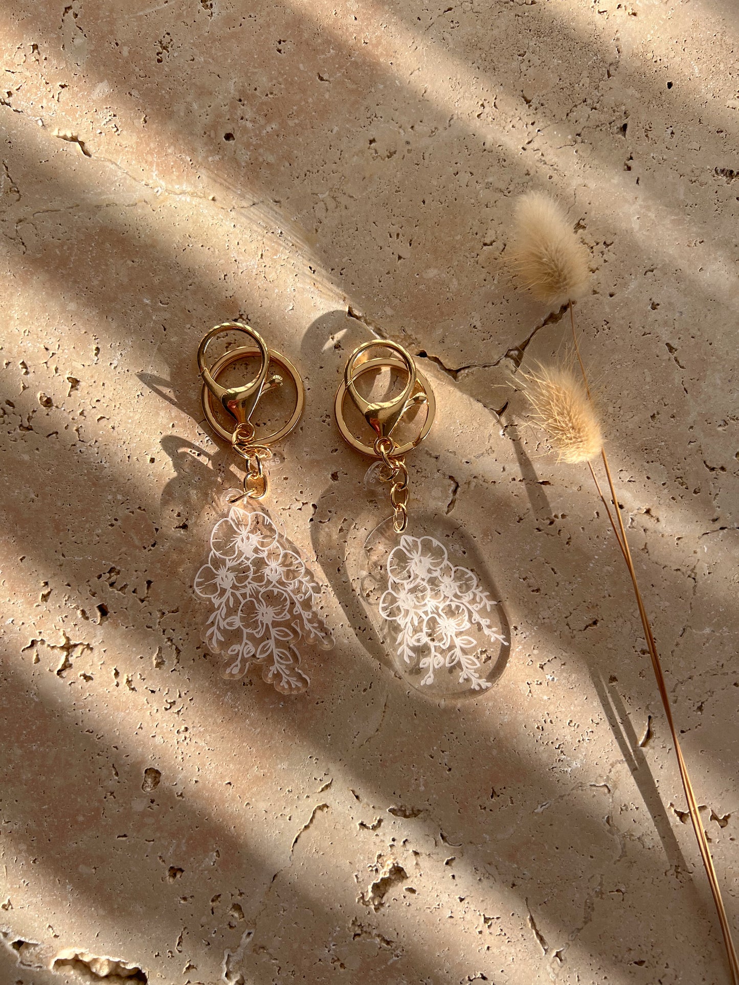 ORCHID KEYRING BY WILLOW AND SAGE CO