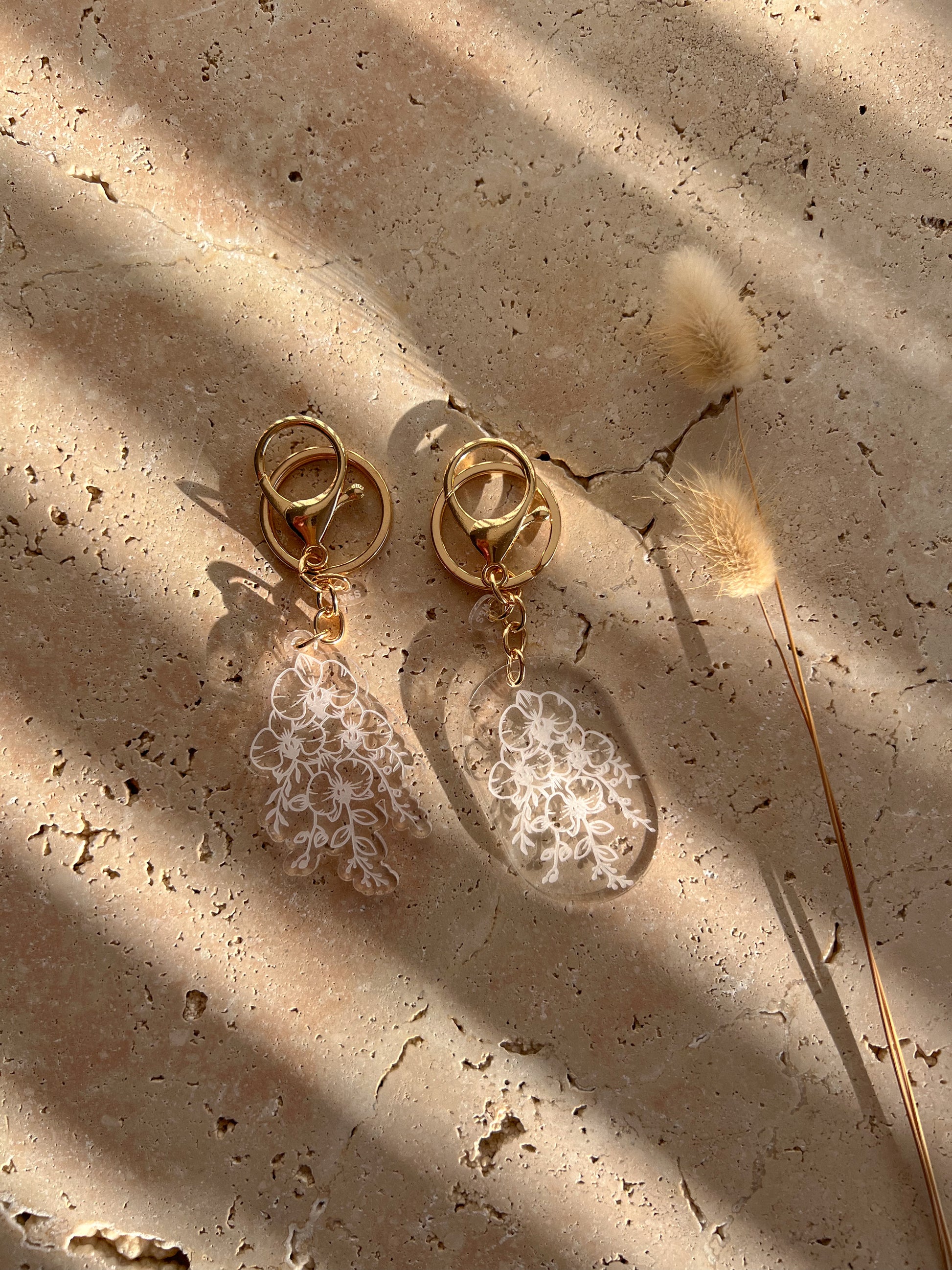 ORCHID KEYRING BY WILLOW AND SAGE CO