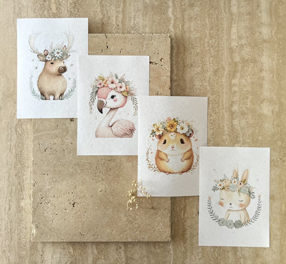 PASTEL ANIMAL NURSERY COMPLETE PRINT COLLECTION
