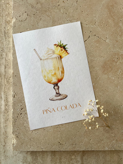 PINA COLADA COCKTAIL PRINT COLLECTION BY WILLOW AND SAGE CO