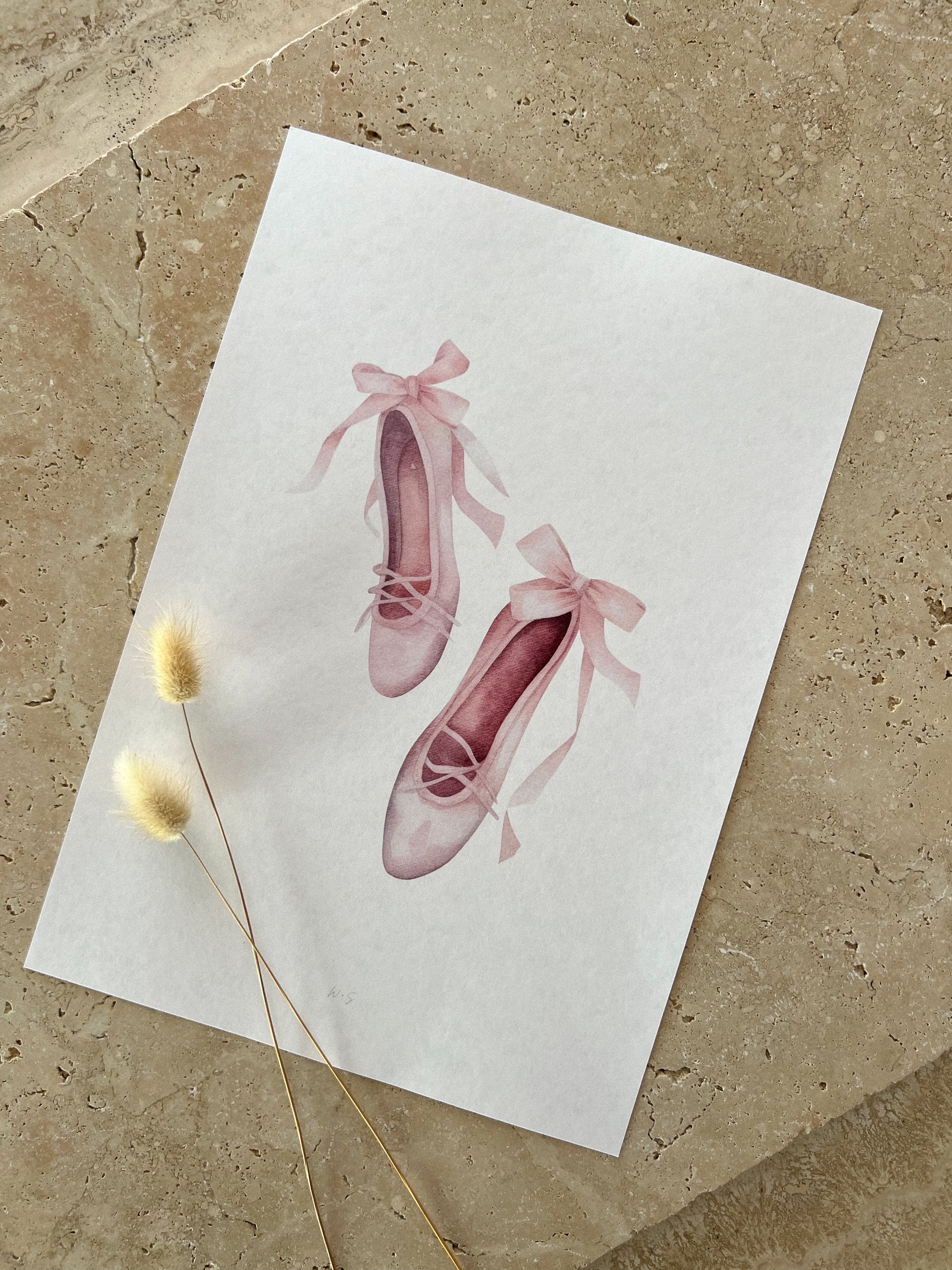 POINTE SHOES PINK BALLET PRINT COLLECTION BY WILLOW AND SAGE CO