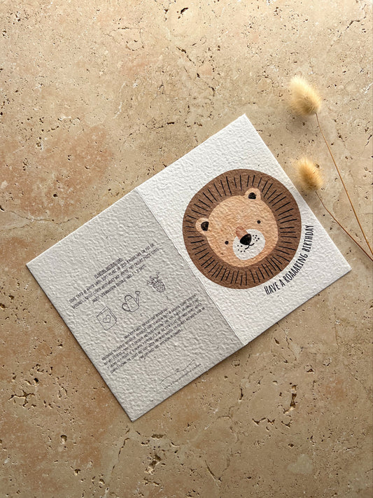 ROARING LION PLANTABLE GREETING CARD BY WILLOW AND SAGE CO
