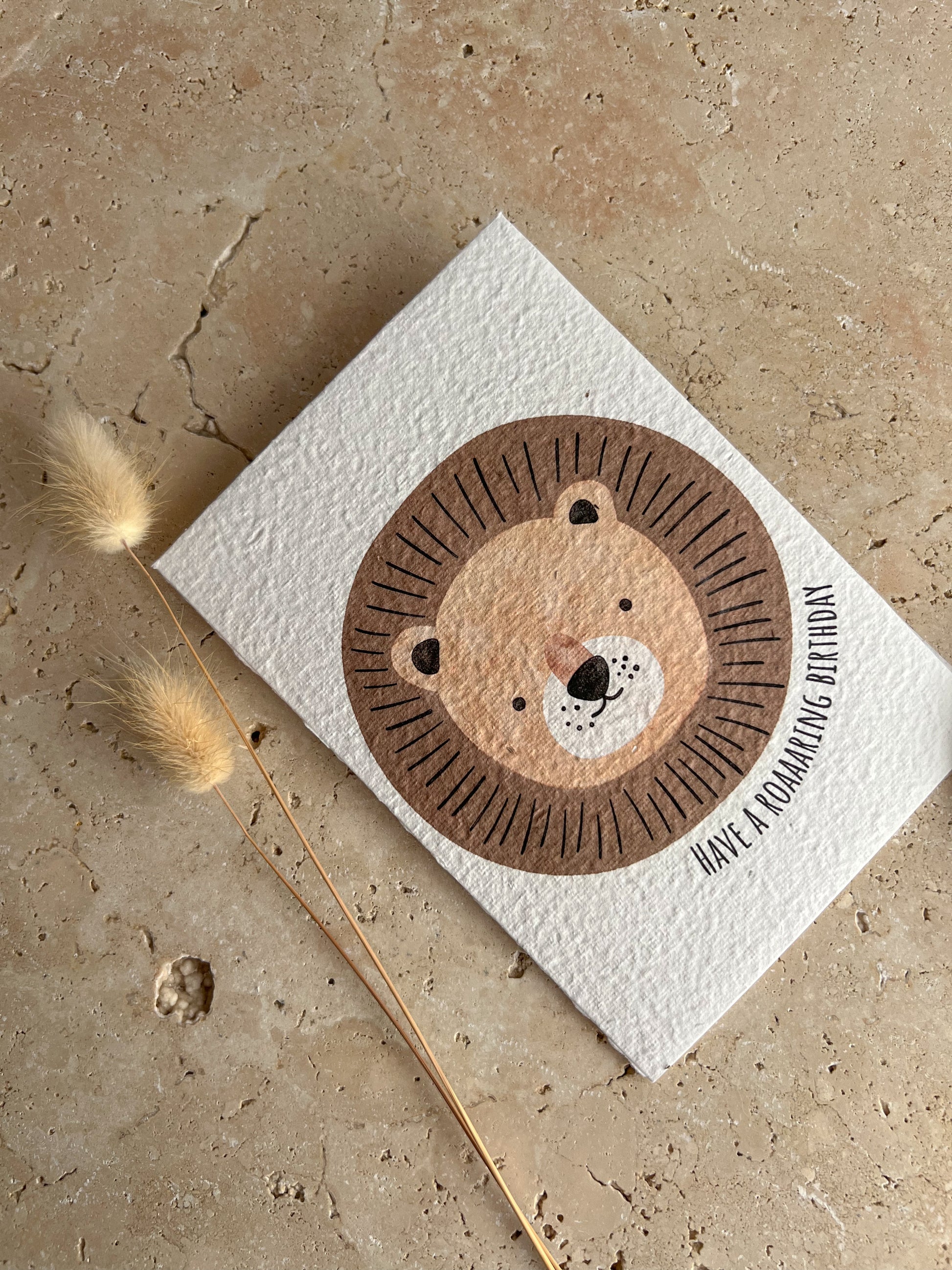 ROARING LION PLANTABLE GREETING CARD BY W&S