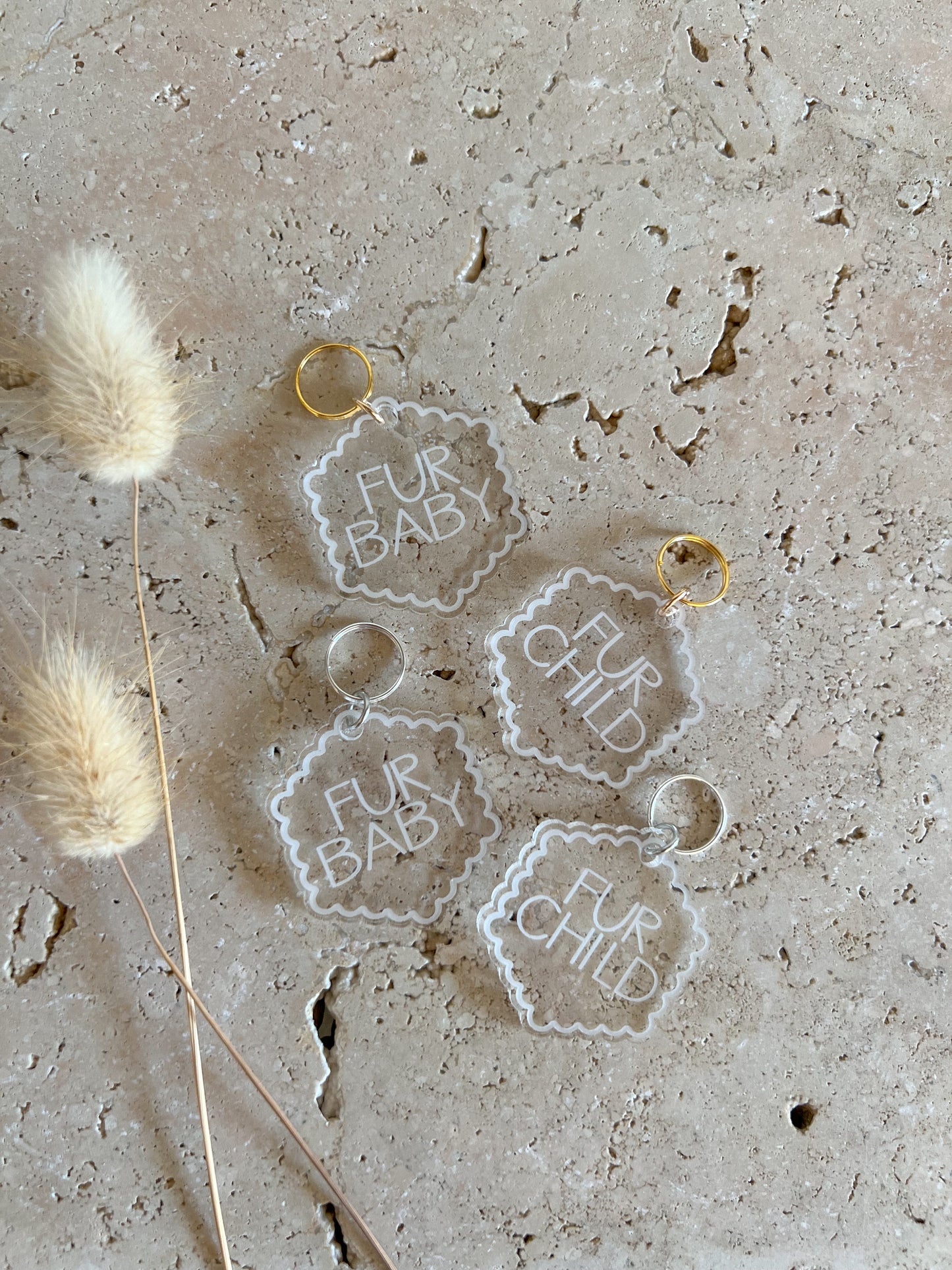 SCALLOP HEXAGON DOG TAG ~ ACCESSORY CHARM