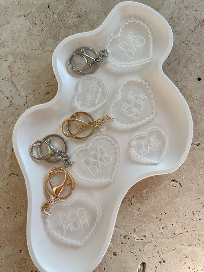 SCALLOP HEART DOG TAG ~ ACCESSORY CHARM