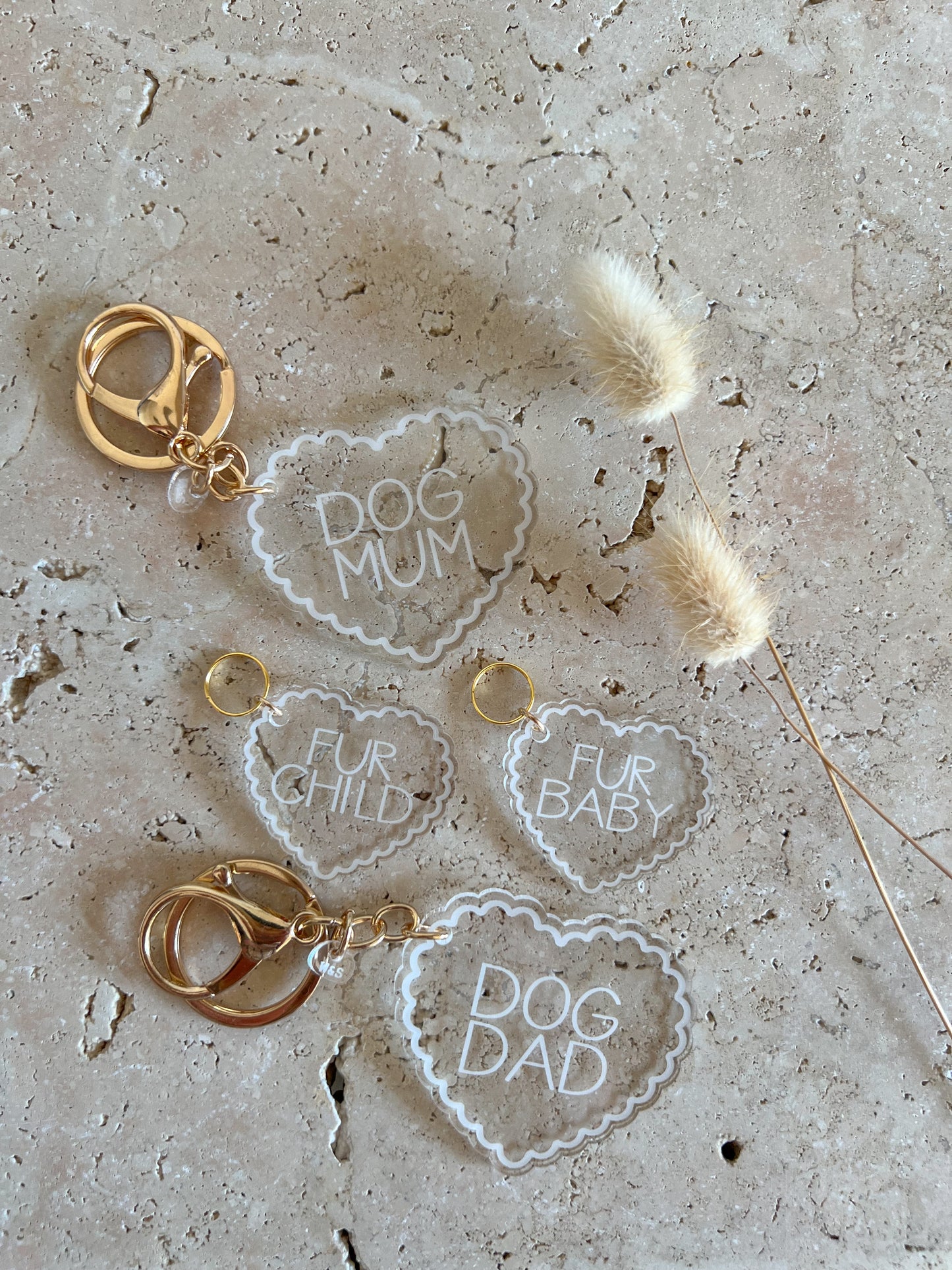 SCALLOP HEART DOG TAG ~ ACCESSORY CHARM