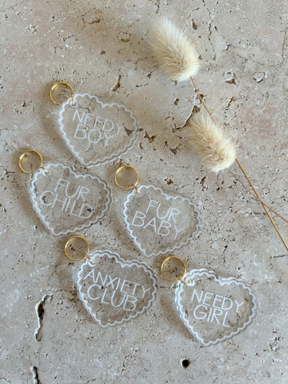 SCALLOP HEART DOG TAG ~ ACCESSORY CHARM