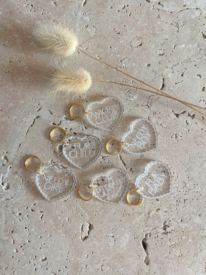 SCALLOP HEART DOG TAG ~ ACCESSORY CHARM