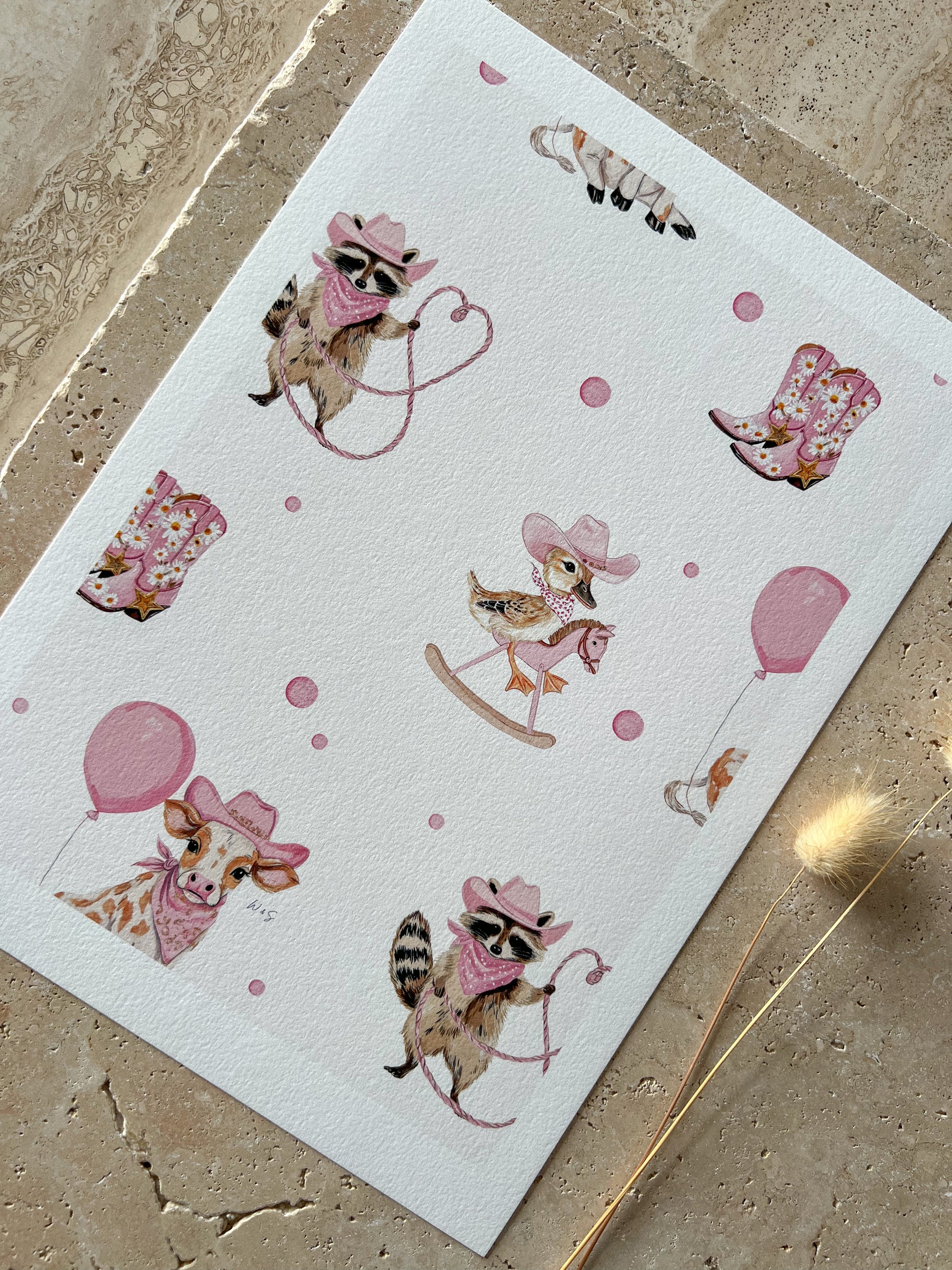 SEAMLESS LITTLE BLUSH RODEO PRINT COLLECTION BY WILLOW AND SAGE CO