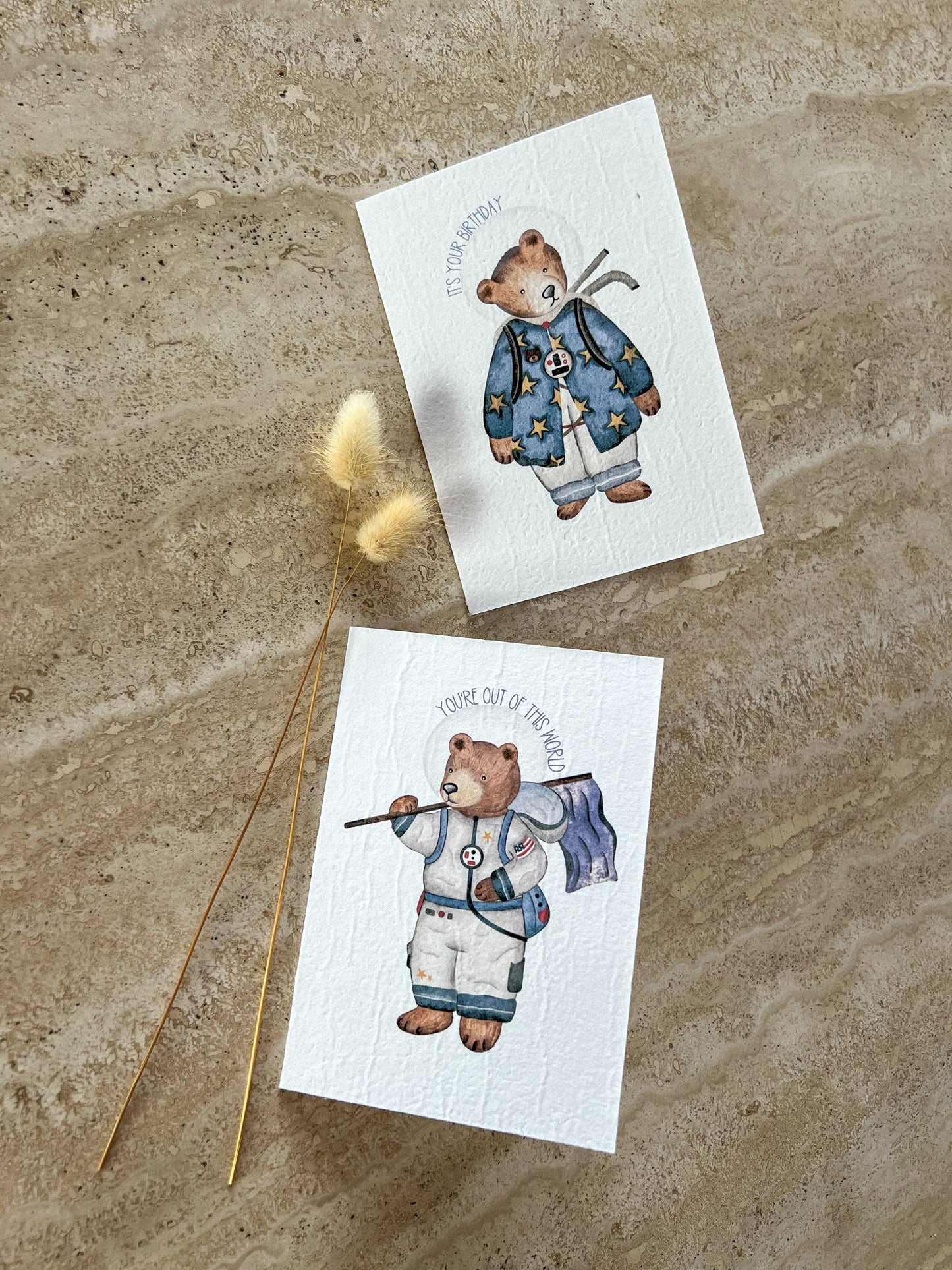 SPACE BEARS PLANTABLE GREETING CARDS | BEAR BIRTHDAY CARDS | BOY BIRTHDAY GIFT