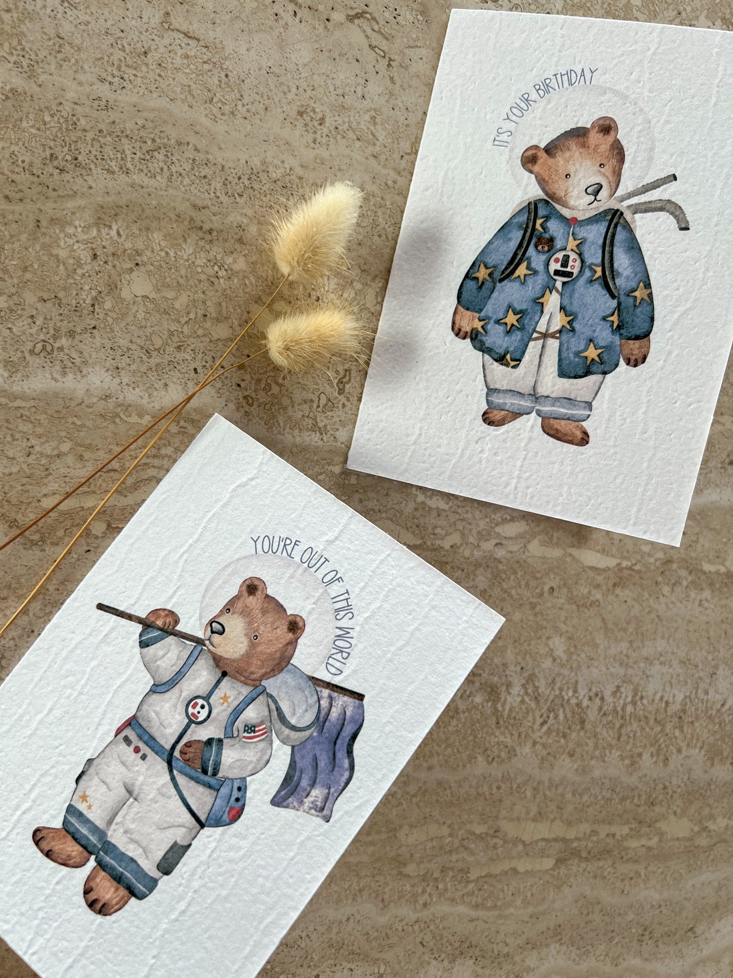 SPACE BEARS PLANTABLE GREETING CARDS | BEAR BIRTHDAY CARDS | BOY BIRTHDAY GIFT