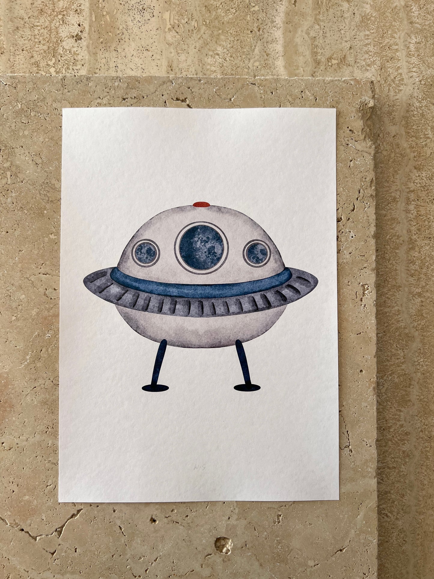 SPACESHIP SPACE BEARS PRINT COLLECTION BY WILLOW AND SAGE CO